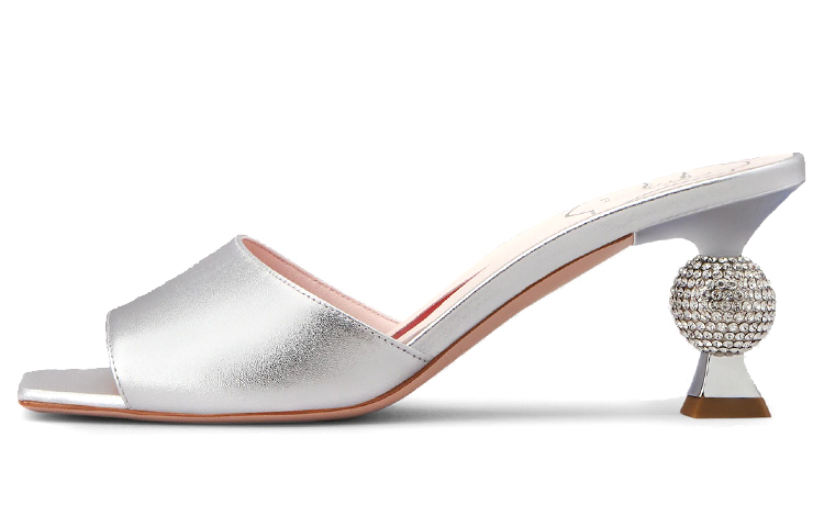 (W) Roger Vivier High Heel Slide 'Silver Fashion'