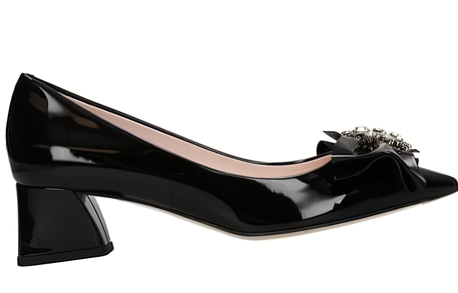 (W) Roger Vivier High Heels 'Black Patent Leather Bow' 圖 2
