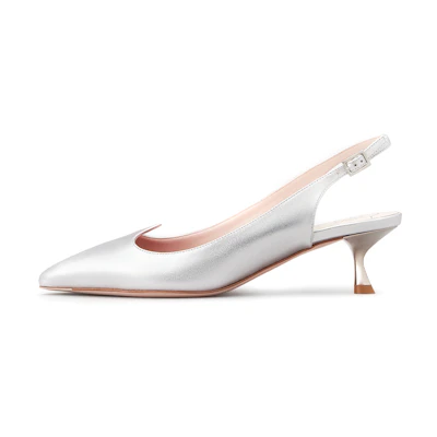 (W) Roger Vivier I Love Vivier High Heels 'Silver Ankle Strap'