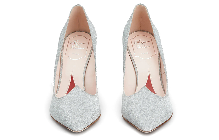 (W) Roger Vivier I Love Vivier 85 Heeled Pumps Glittered 'Silver' 圖 3