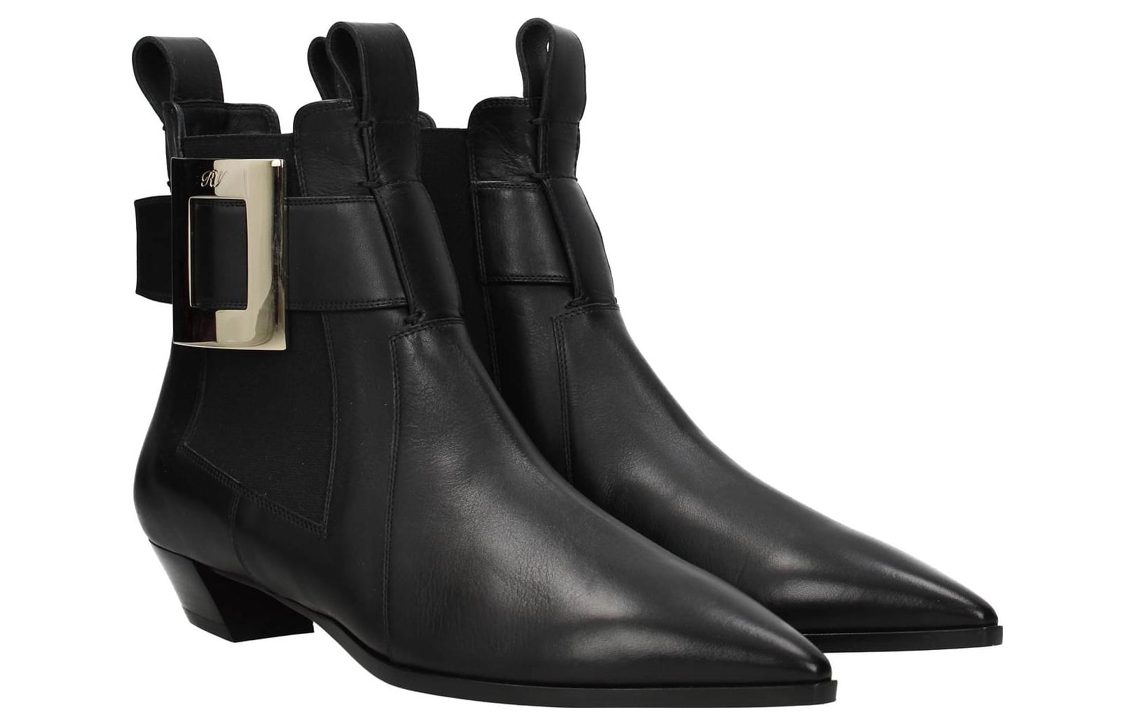 (W) Roger Vivier Leather Ankle Boot 2.5cm 'CMFT Casual Black' 圖 2