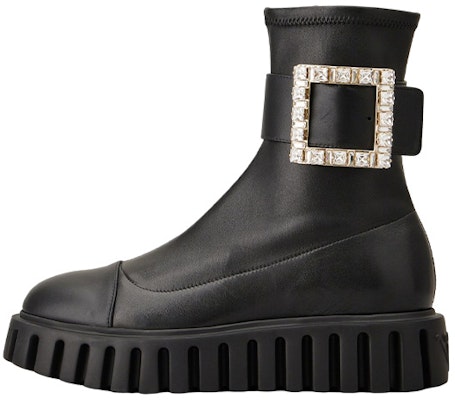 (Women) Roger Vivier Leather Ankle Boot 'Crystal Buckle Black' RVW64633870E4JB999 Buy (Women) Roger Vivier Leather Ankle Boot 'Crystal Buckle Black' RVW64633870E4JB999
