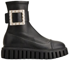 (W) 로저비비에 크리스탈 버클 블랙 가죽 앵클부츠 RVW64633870E4JB999 Order (W) 로저비비에 크리스탈 버클 블랙 가죽 앵클부츠 RVW64633870E4JB999