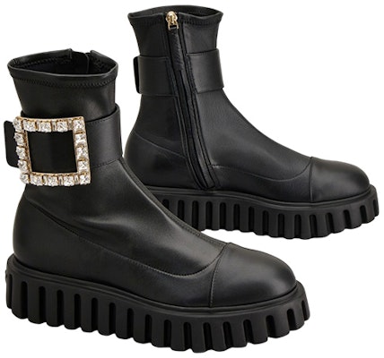 (Women) Roger Vivier Leather Ankle Boot 'Crystal Buckle Black' RVW64633870E4JB999 Lookbook (Women) Roger Vivier Leather Ankle Boot 'Crystal Buckle Black' RVW64633870E4JB999