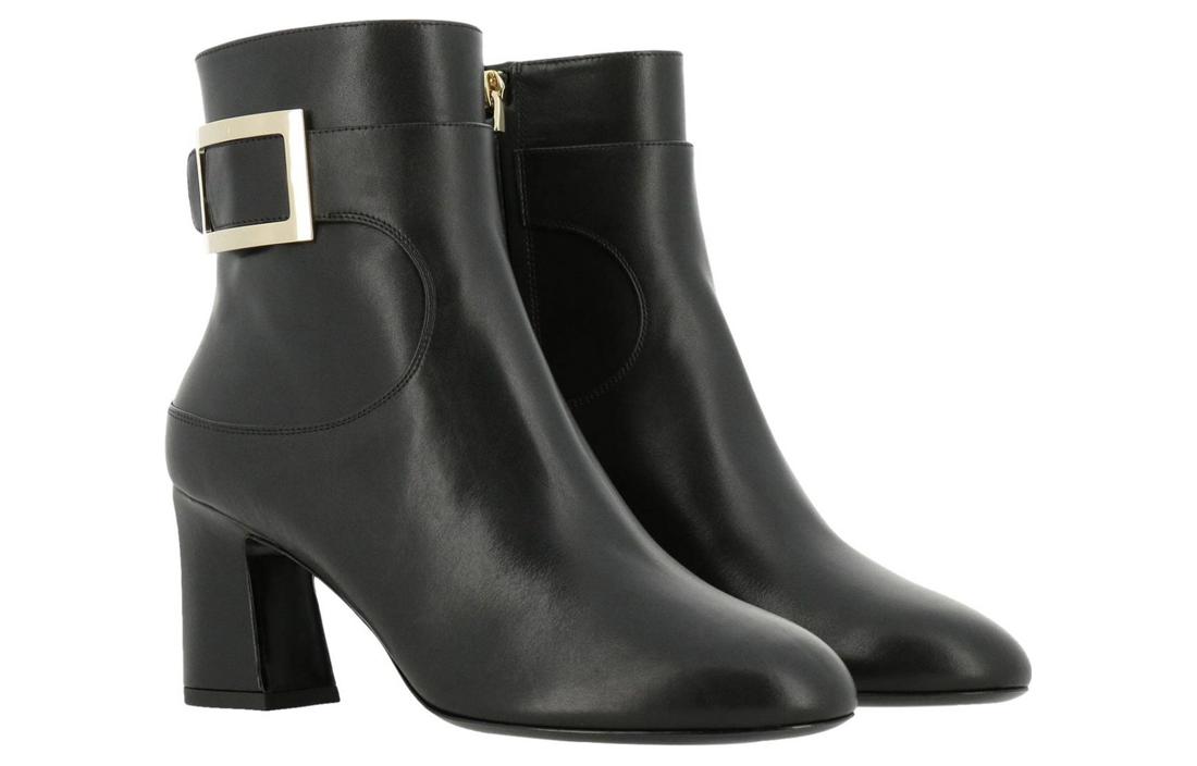 (W) Roger Vivier Leather Ankle Boots 6.5cm 'Classic Black' 圖 3