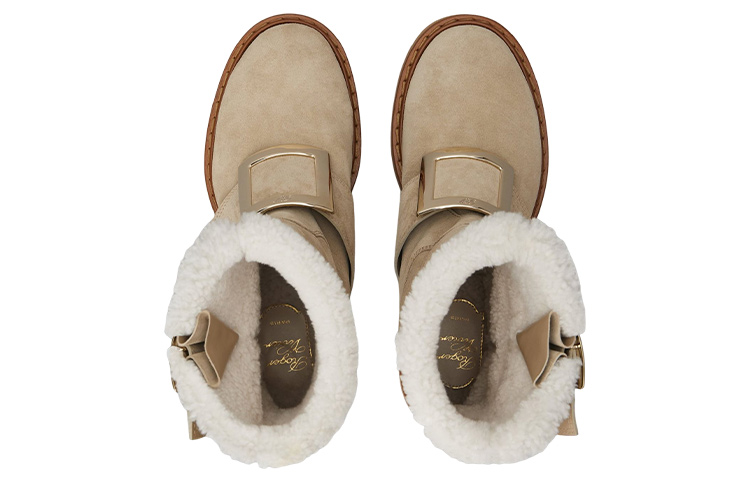 (W) Roger Vivier Leather Ankle Boots 'Brown Buckle' 圖 3