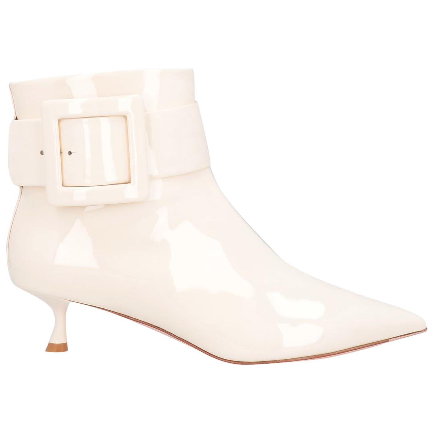 (W) Roger Vivier Leather Ankle Boots 'White Fashion' 圖 2