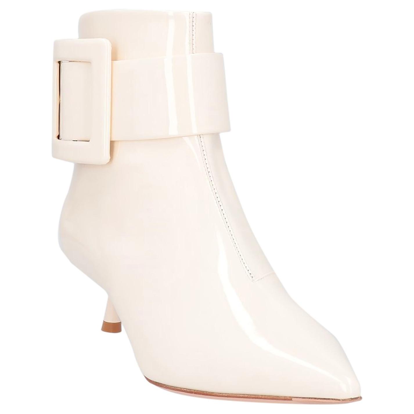 (W) Roger Vivier Leather Ankle Boots 'White Fashion' 圖 3