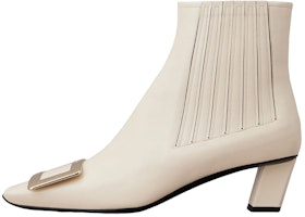 (Women) Roger Vivier Leather Ankle Boots 'White Metal Buckle' RVW00630330TFSC019 (Women) Roger Vivier Leather Ankle Boots 'White Metal Buckle' RVW00630330TFSC019