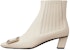 (W) Roger Vivier But Ankle Kulit 'White Metal Buckle' RVW00630330TFSC019