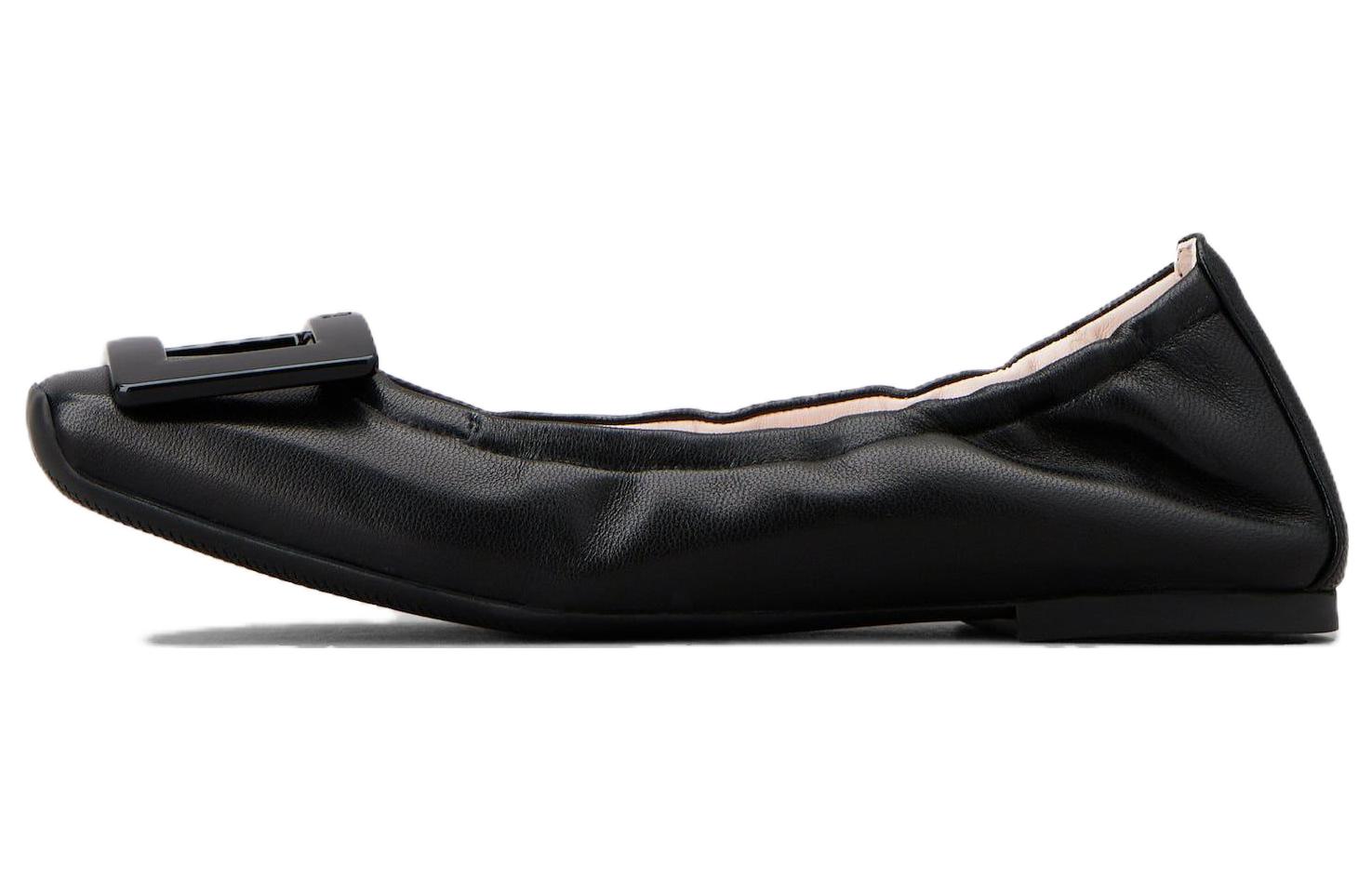 (Women) Roger Vivier Leather Black 'Simple Comfort Casual' RVW6023606091TB999