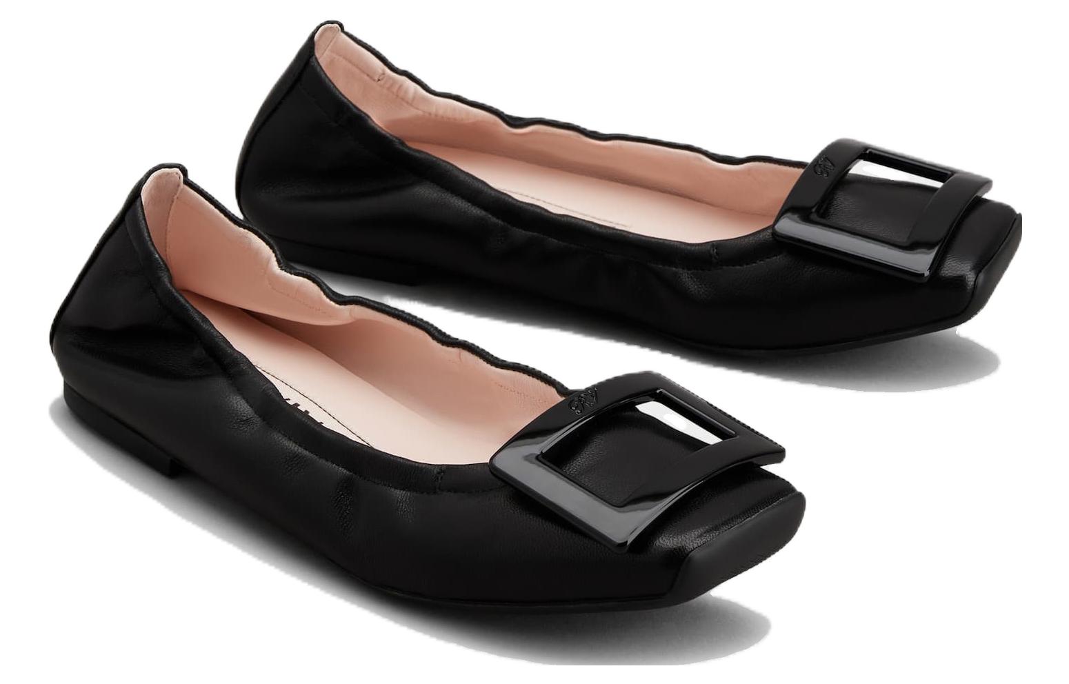 (W) Roger Vivier Leather Black 'Simple CMFT Casual' 圖 2