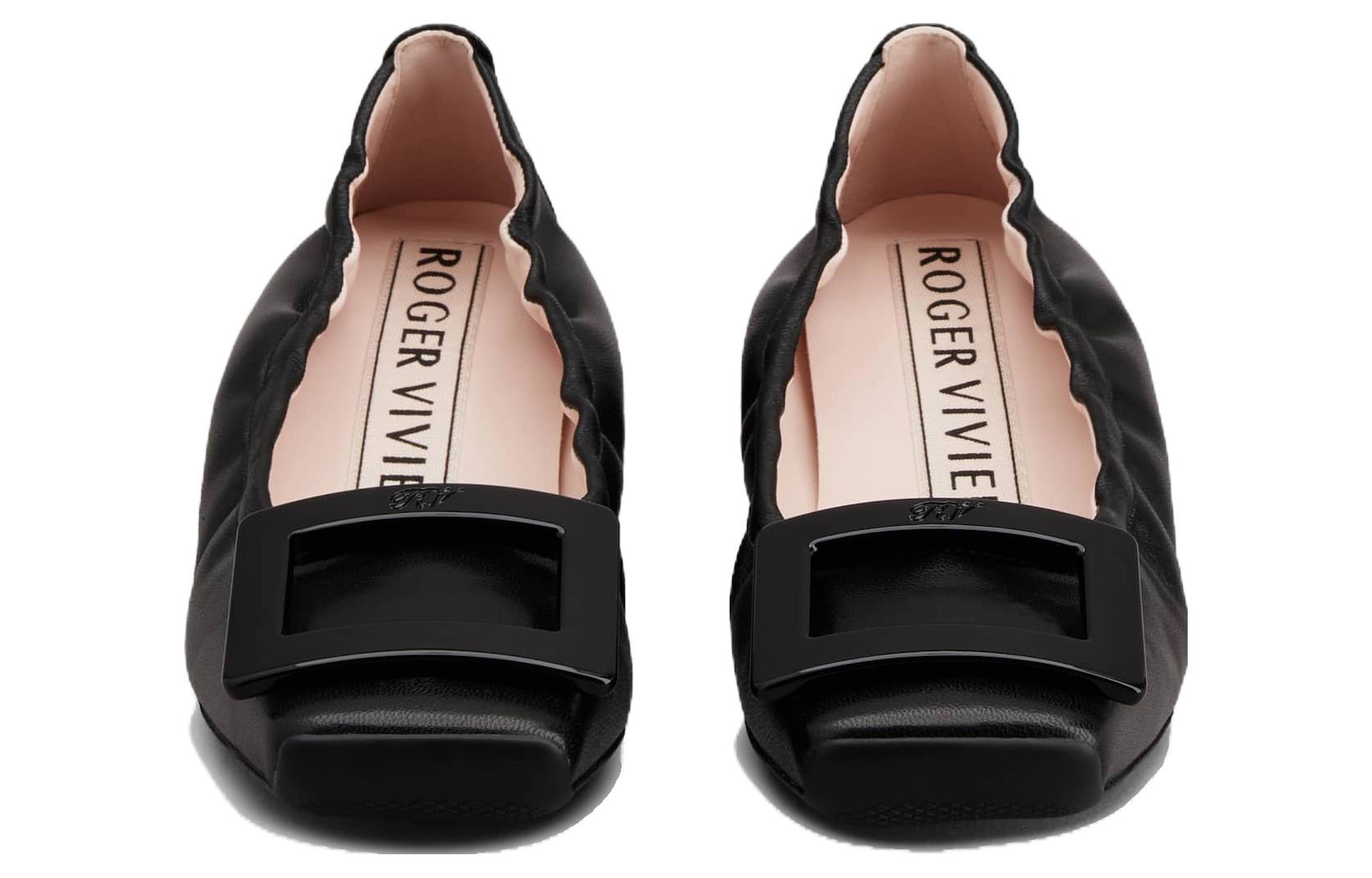 (W) Roger Vivier Leather Black 'Simple CMFT Casual' 圖 3