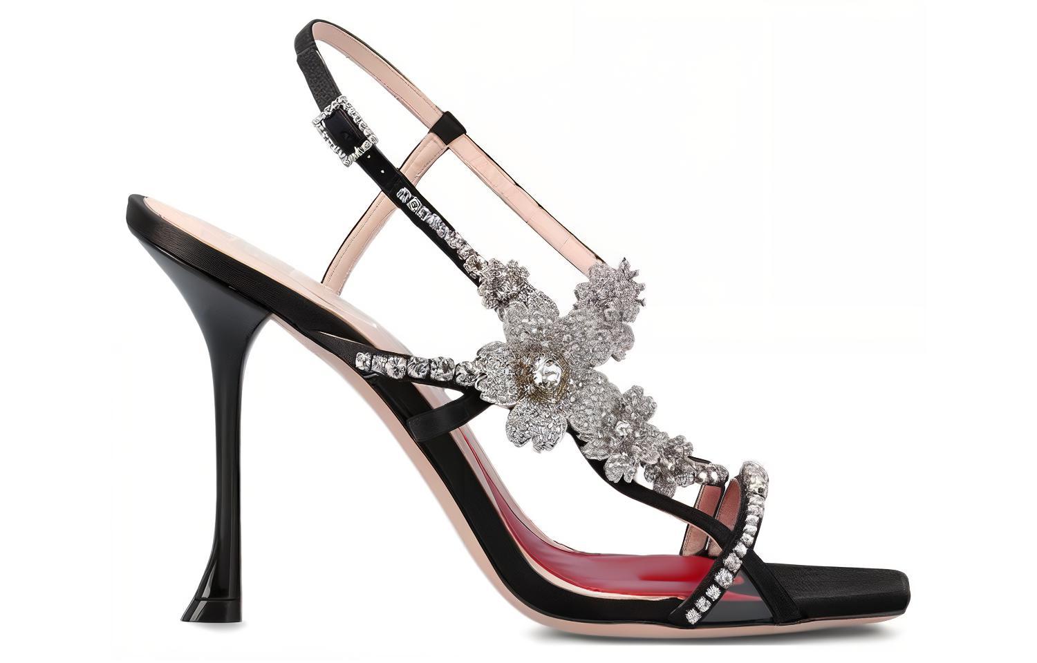 (W) Roger Vivier Leather Black 'Simplified Versatile One-Strap Sandal' 圖 2