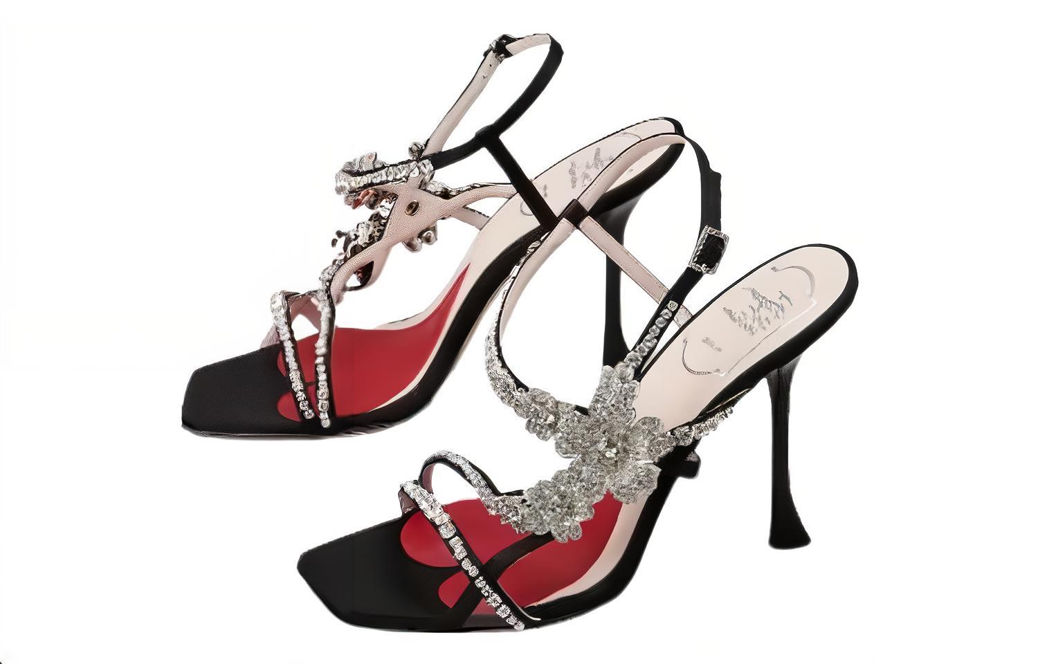 (W) Roger Vivier Leather Black 'Simplified Versatile One-Strap Sandal' 圖 3