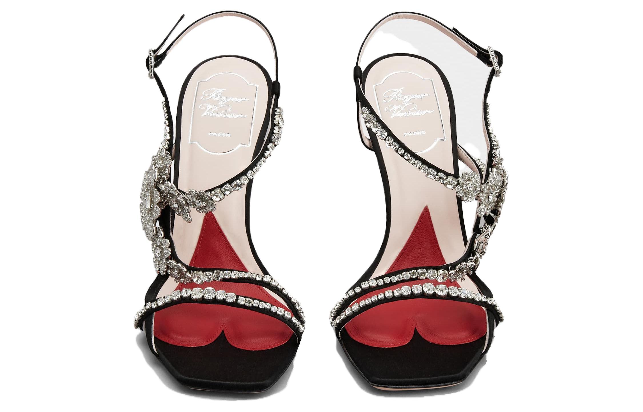 (W) Roger Vivier Leather Black 'Simplified Versatile One-Strap Sandal' 圖 4