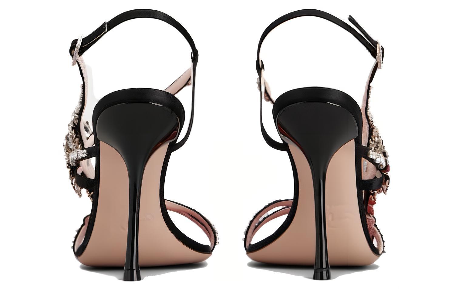 (W) Roger Vivier Leather Black 'Simplified Versatile One-Strap Sandal' 圖 5