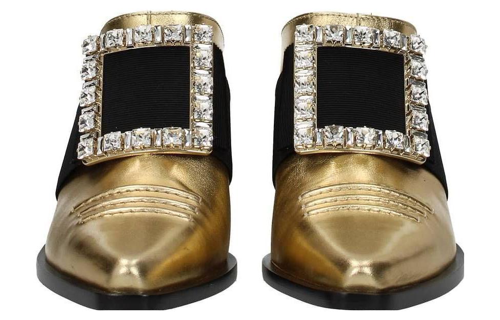 Lookbook (W) Roger Vivier Tumit Blok Kulit 'Emas' RVW55228870KACG211