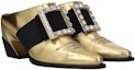 Shop (W) Roger Vivier Tumit Blok Kulit 'Emas' RVW55228870KACG211
