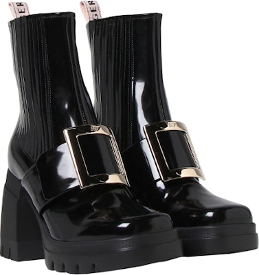 (W) Roger Vivier 黑色时尚真皮粗跟短靴 RVW653327701UJB999 Order (W) Roger Vivier 黑色时尚真皮粗跟短靴 RVW653327701UJB999