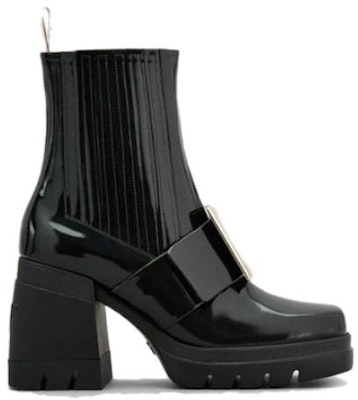 (Women) Roger Vivier Leather Block Heel Ankle Boots 'Black Fashion' RVW653327701UJB999 Order (Women) Roger Vivier Leather Block Heel Ankle Boots 'Black Fashion' RVW653327701UJB999