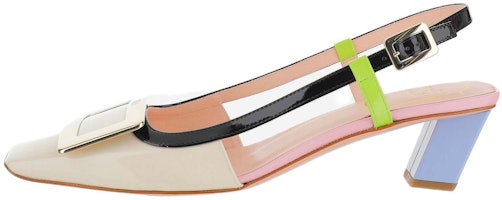 (Women) Roger Vivier Leather Buckle Block Heel 'Multicolor' RVW00625600D1P4O87 (Women) Roger Vivier Leather Buckle Block Heel 'Multicolor' RVW00625600D1P4O87
