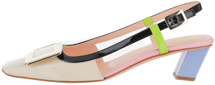 (W) Roger Vivier Tacón Ancho de Cuero con Hebilla 'Multicolor' RVW00625600D1P4O87 Buy (W) Roger Vivier Tacón Ancho de Cuero con Hebilla 'Multicolor' RVW00625600D1P4O87