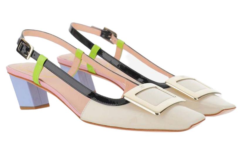 Lookbook (Women) Roger Vivier Leather Buckle Block Heel 'Multicolor' RVW00625600D1P4O87