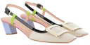 Lookbook (Women) Roger Vivier Leather Buckle Block Heel 'Multicolor' RVW00625600D1P4O87