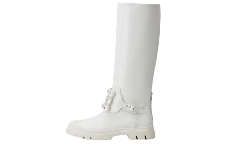 (W) Roger Vivier Leather Buckle High-Top 'White'
