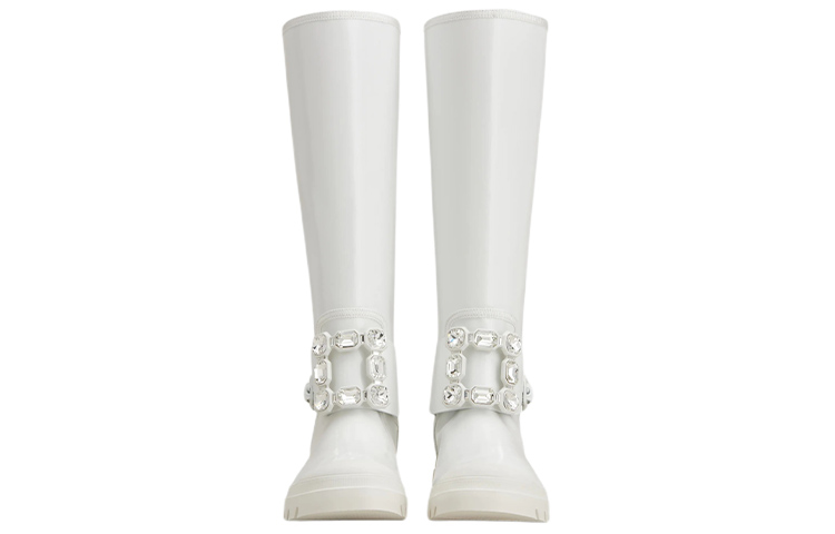 (W) Roger Vivier Leather Buckle High-Top 'White' 圖 2