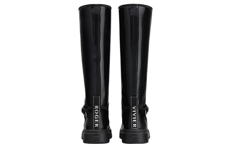 (W) Roger Vivier Leather Buckle High-Top Boots 'Black' 圖 4