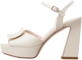 (Women) Roger Vivier Leather Buckle Platform 'Fashion Sandal Beige' RVW69935110BSSC019 (Women) Roger Vivier Leather Buckle Platform 'Fashion Sandal Beige' RVW69935110BSSC019