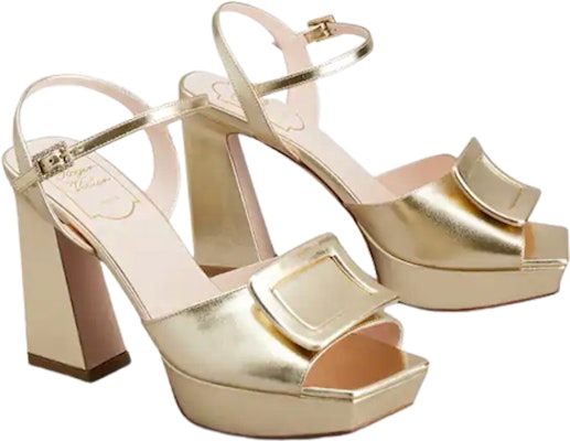 (Women) Roger Vivier Leather Buckle Sandals 'Gold' RVW69935110KACG005 Order (Women) Roger Vivier Leather Buckle Sandals 'Gold' RVW69935110KACG005