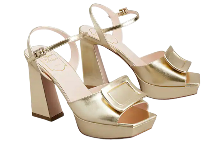 Order (W) ロジェヴィヴィエ レザーバックルサンダル (ゴールド) RVW69935110KACG005