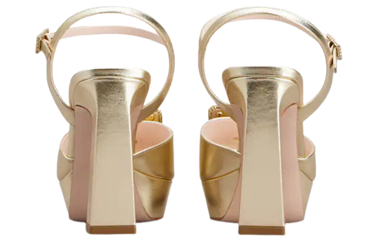 Shop (W) ロジェヴィヴィエ レザーバックルサンダル (ゴールド) RVW69935110KACG005