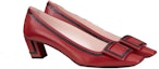 Lookbook (W) Roger Vivier Tacones Altos Gruesos de Cuero Comfort Moda 'Rojo' RVW00621110CH5754K