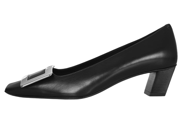 (Women) Roger Vivier Leather Fashion Mule 'Chunky High Heel - Black' RVW40015280KACB200