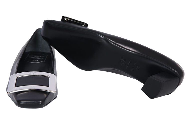 (W) Roger Vivier Leather Fashion Mule 'Chunky High Heel - Black' 圖 6