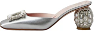 Buy (W) Roger Vivier Leren Sandalen 6,5cm ''Zilver met Kristallen Versiering'' RVW68534130KACB200