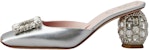 (W) Sandal Fesyen Kulit Roger Vivier 6.5cm 'Hiasan Kristal Perak' RVW68534130KACB200