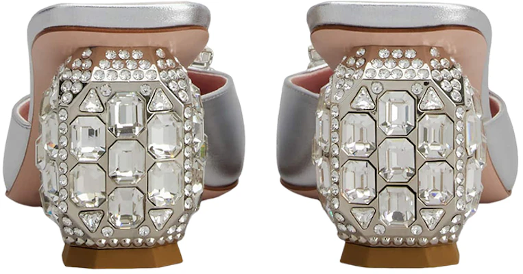 (W) Roger Vivier Leren Sandalen 6,5cm ''Zilver met Kristallen Versiering'' RVW68534130KACB200 Shop (W) Roger Vivier Leren Sandalen 6,5cm ''Zilver met Kristallen Versiering'' RVW68534130KACB200