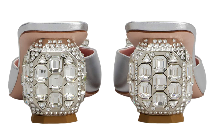 Shop (W) Sandal Fesyen Kulit Roger Vivier 6.5cm 'Hiasan Kristal Perak' RVW68534130KACB200