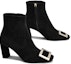 Lookbook (W) Roger Vivier But Hitam Fesyen Stiletto Buku Lali Kulit RVW71330330HR0B999