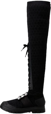 (Women) Roger Vivier Leather High-Top Boots with Crystal Buckle 'Black' RVW62833680ERIB999 Buy (Women) Roger Vivier Leather High-Top Boots with Crystal Buckle 'Black' RVW62833680ERIB999