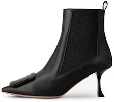 (Women) Roger Vivier Leather High Heel Ankle Chelsea Boots 'Black' RVW61833900TFSB999 (Women) Roger Vivier Leather High Heel Ankle Chelsea Boots 'Black' RVW61833900TFSB999