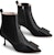 (W) Roger Vivier But Chelsea Tumit Tinggi Kulit 'Hitam' RVW61833900TFSB999