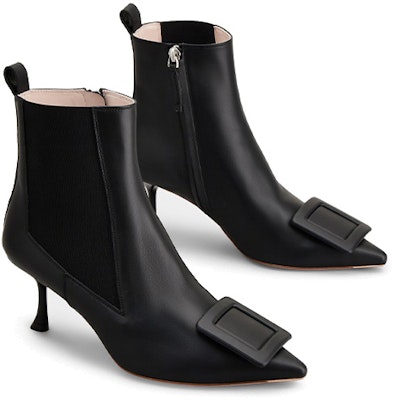 (Women) Roger Vivier Leather High Heel Ankle Chelsea Boots 'Black' RVW61833900TFSB999 Order (Women) Roger Vivier Leather High Heel Ankle Chelsea Boots 'Black' RVW61833900TFSB999