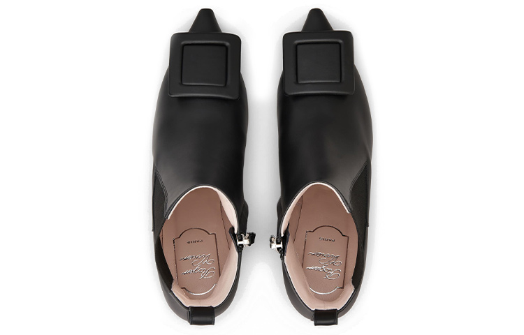Lookbook (W) Bottes Chelsea à Talons Hauts en Cuir Noir Roger Vivier RVW61833900TFSB999