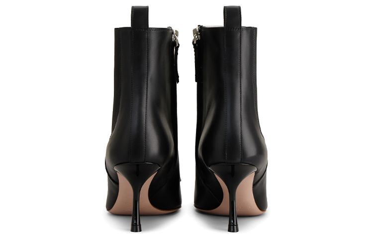 Shop (W) Bottes Chelsea à Talons Hauts en Cuir Noir Roger Vivier RVW61833900TFSB999